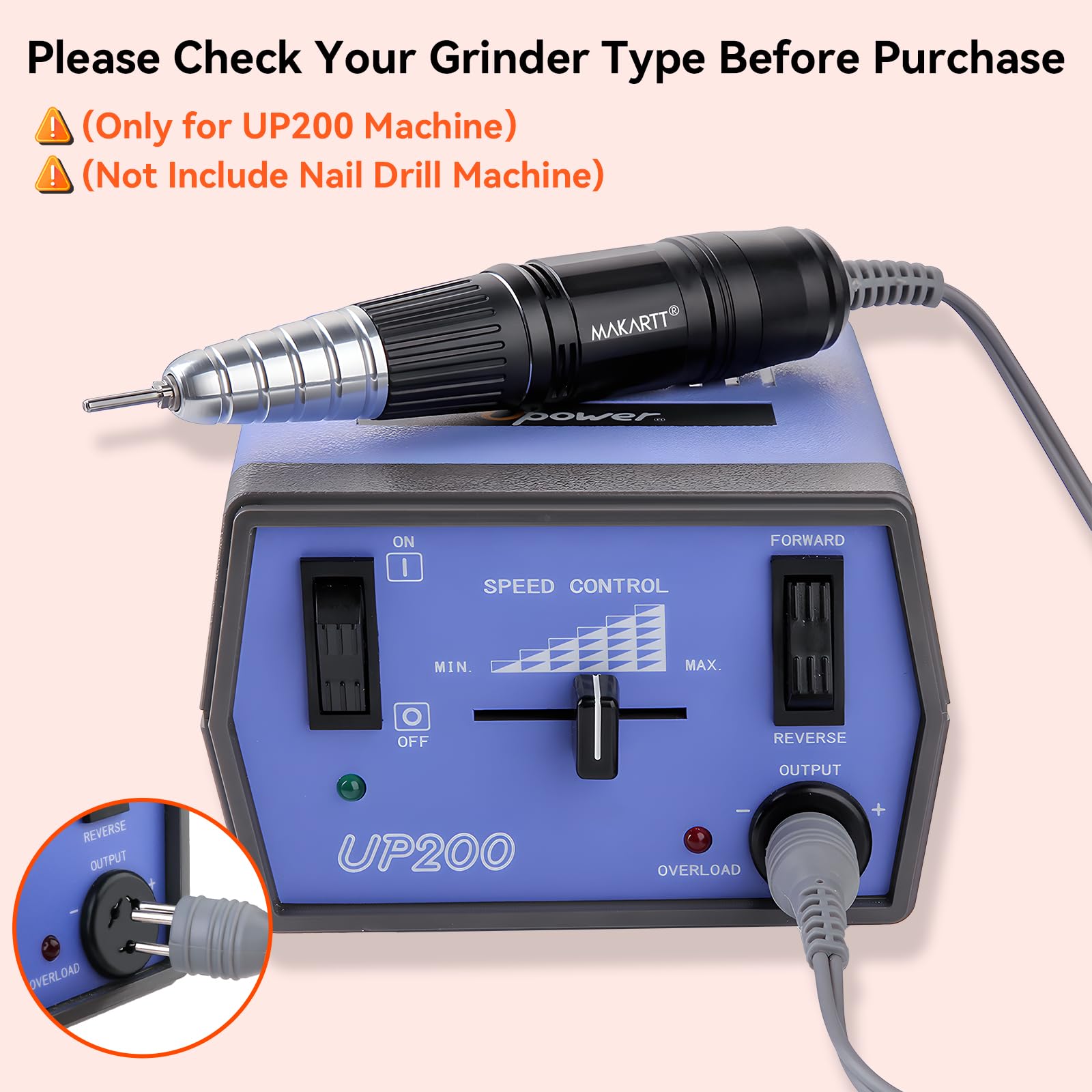 Makartt Up200 nail drill speed control enables smooth, adjustable RPM sessions
