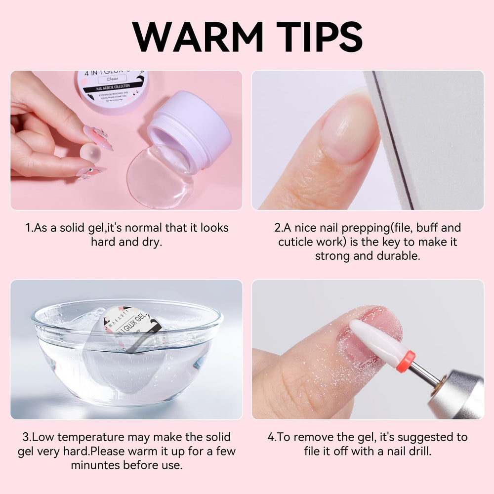 Makartt UV glue for soft gel nails improves application and adhesion.