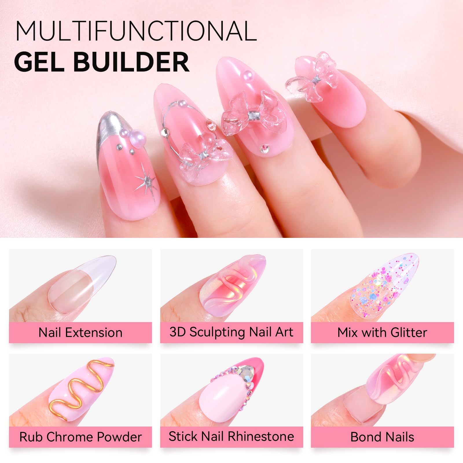 Makartt UV/LED lamp with gel kit enables quick curing for durable nails.