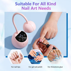 Makartt UV Nail Lamp provides 360° coverage for hard-to-reach nails.