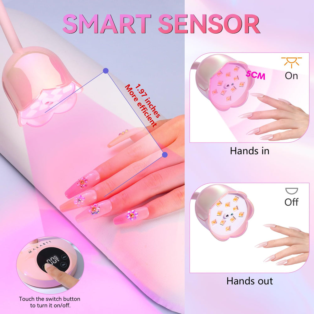 Makartt UV nail lamp auto-sensor provides hands-free operation during manicures
