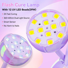 Makartt UV LED Nail Lamp auto-sensor activates on approach for effortless use.