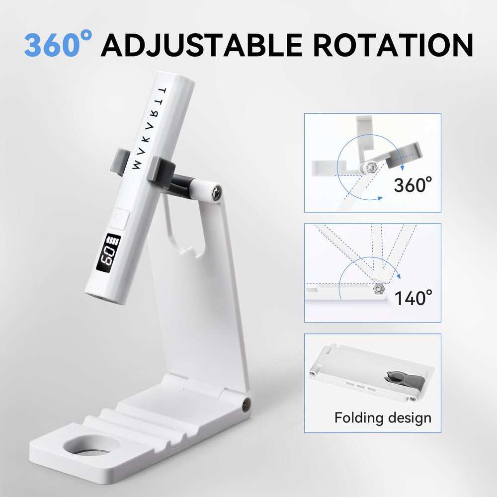 Makartt UV Nail Lamp stable base provides non-slip placement on work desk.