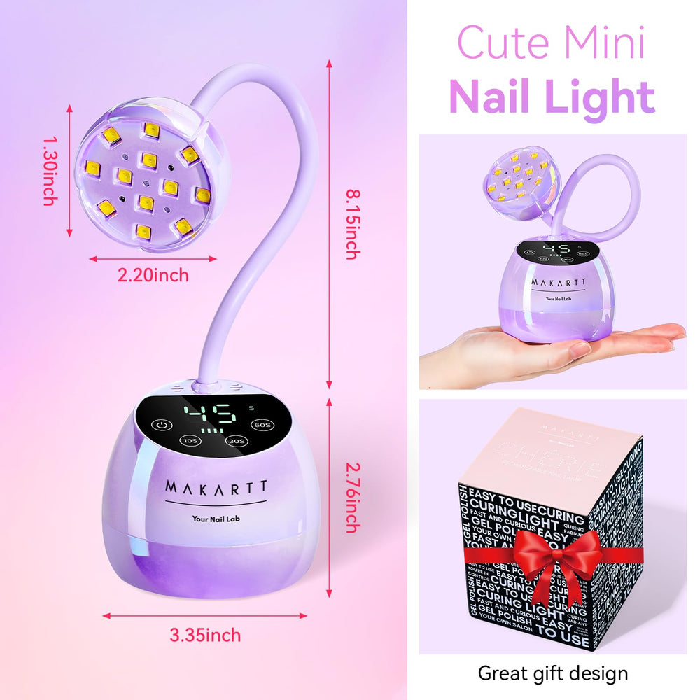 Makartt UV LED Nail Lamp glazed purple finish adds modern style.