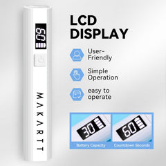 Makartt UV Nail Lamp LED beads focus emphasizes fast curing across gel layers.