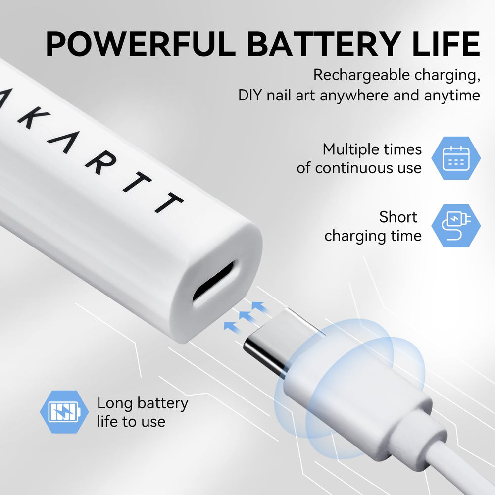 Makartt UV Nail Lamp USB-C charging shows cordless convenience during sessions.