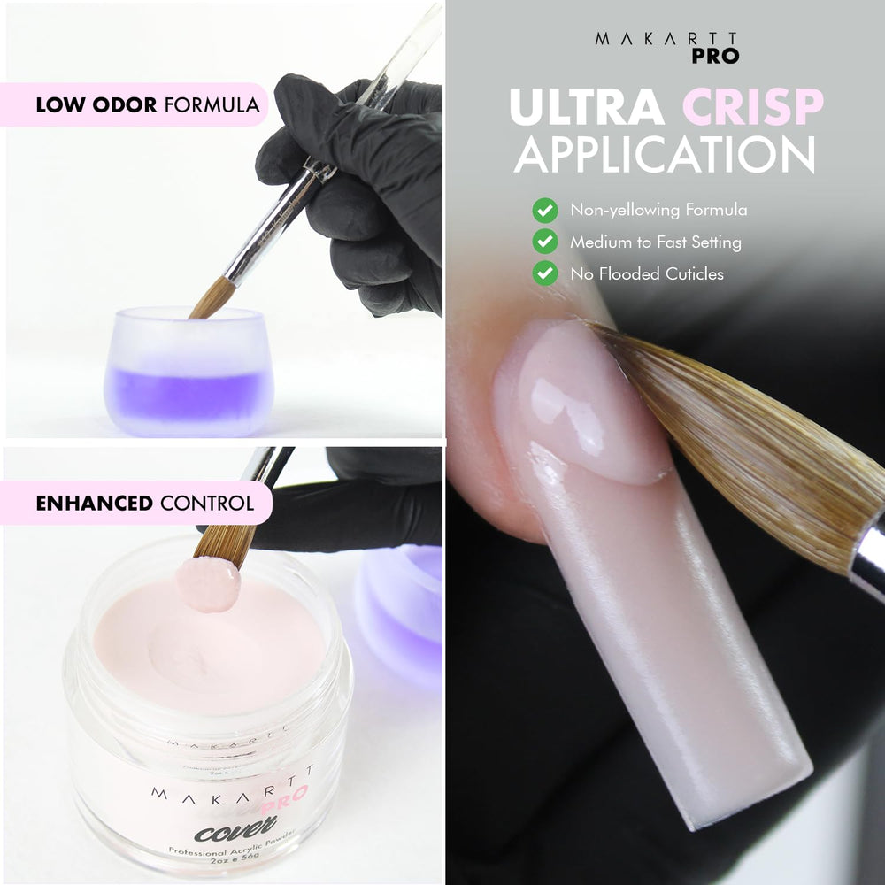 MakarttPro acrylic liquid shown bead control with medium-fast setting.