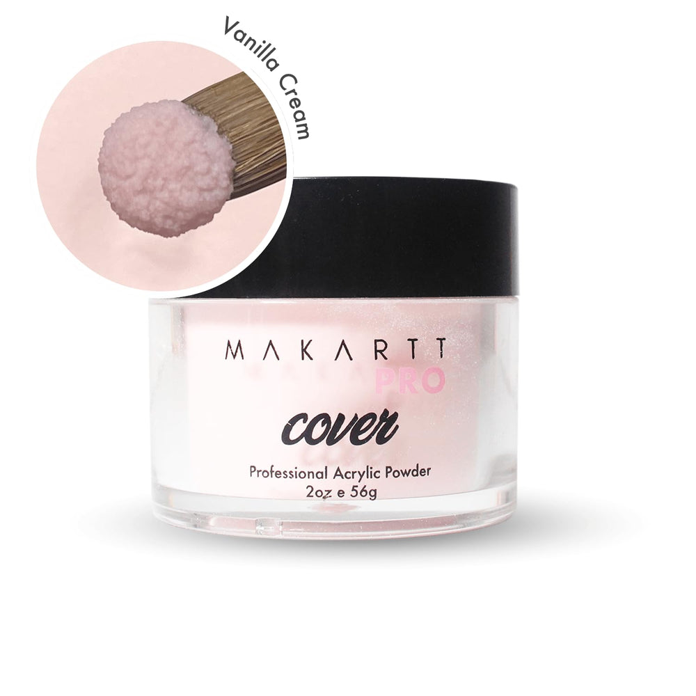MakarttPro acrylic powder application swirl demonstrates precise nail coverage and clean lines.