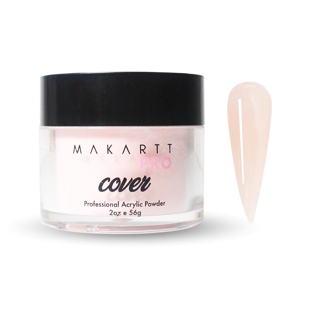 MakarttPro acrylic powder Vanilla Cream swirl shows silky texture ideal for smooth, even coverage.