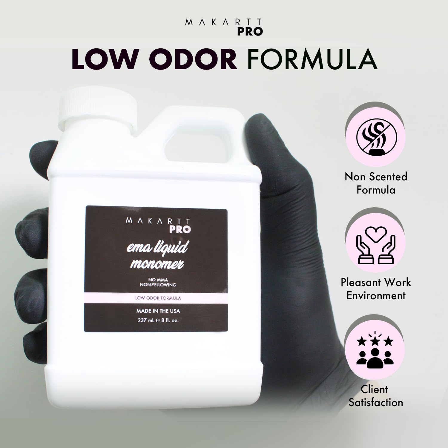 MakarttPro medium-fast setting acrylic liquid speeds professional sessions.