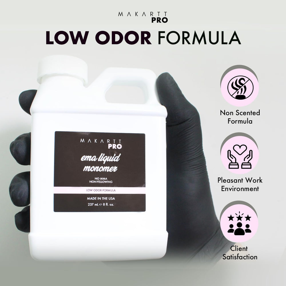 MakarttPro medium-fast setting acrylic liquid speeds professional sessions.