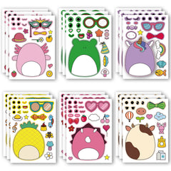 Make a Face Stickers 18pcs sheets with six designs for party decor.