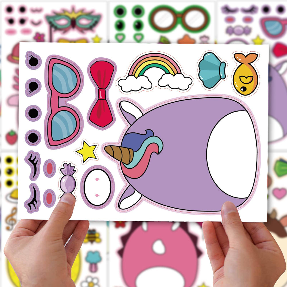 Make a Face Stickers reusable and removable for quick decorating swaps.