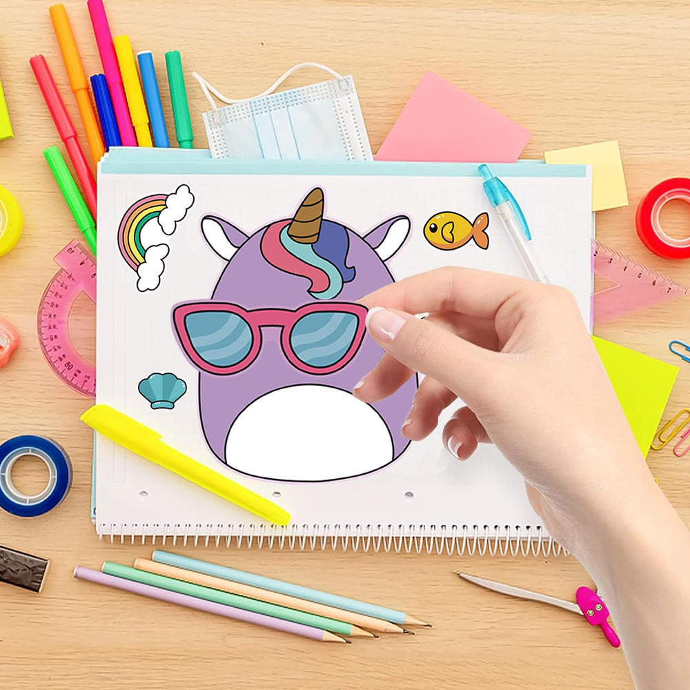 Make a Face Stickers mixed designs featuring cartoon characters for DIY crafts.