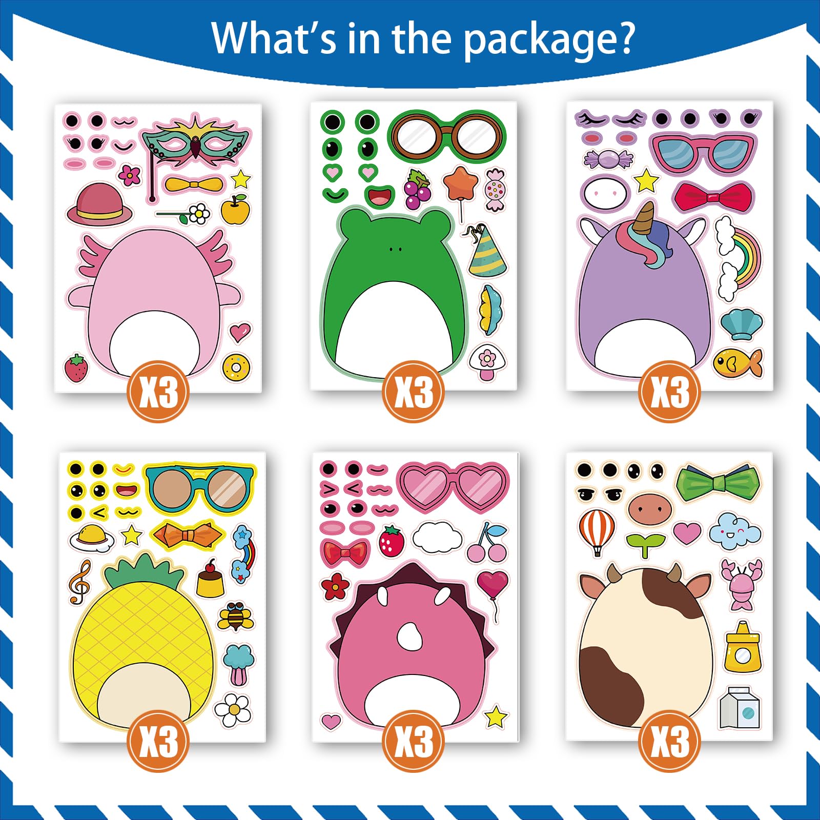 Make a Face Stickers non-toxic vinyl for reusable decorating on surfaces.