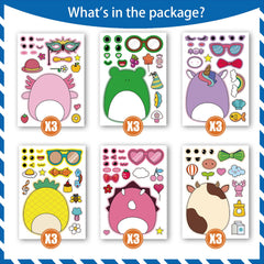 Make a Face Stickers non-toxic vinyl for reusable decorating on surfaces.