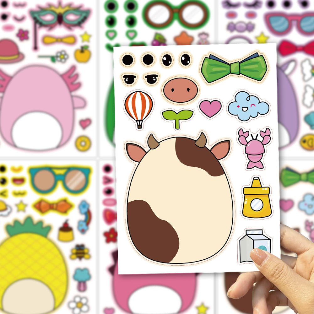 Make a Face Stickers easy to apply on bottles, laptops, and more.
