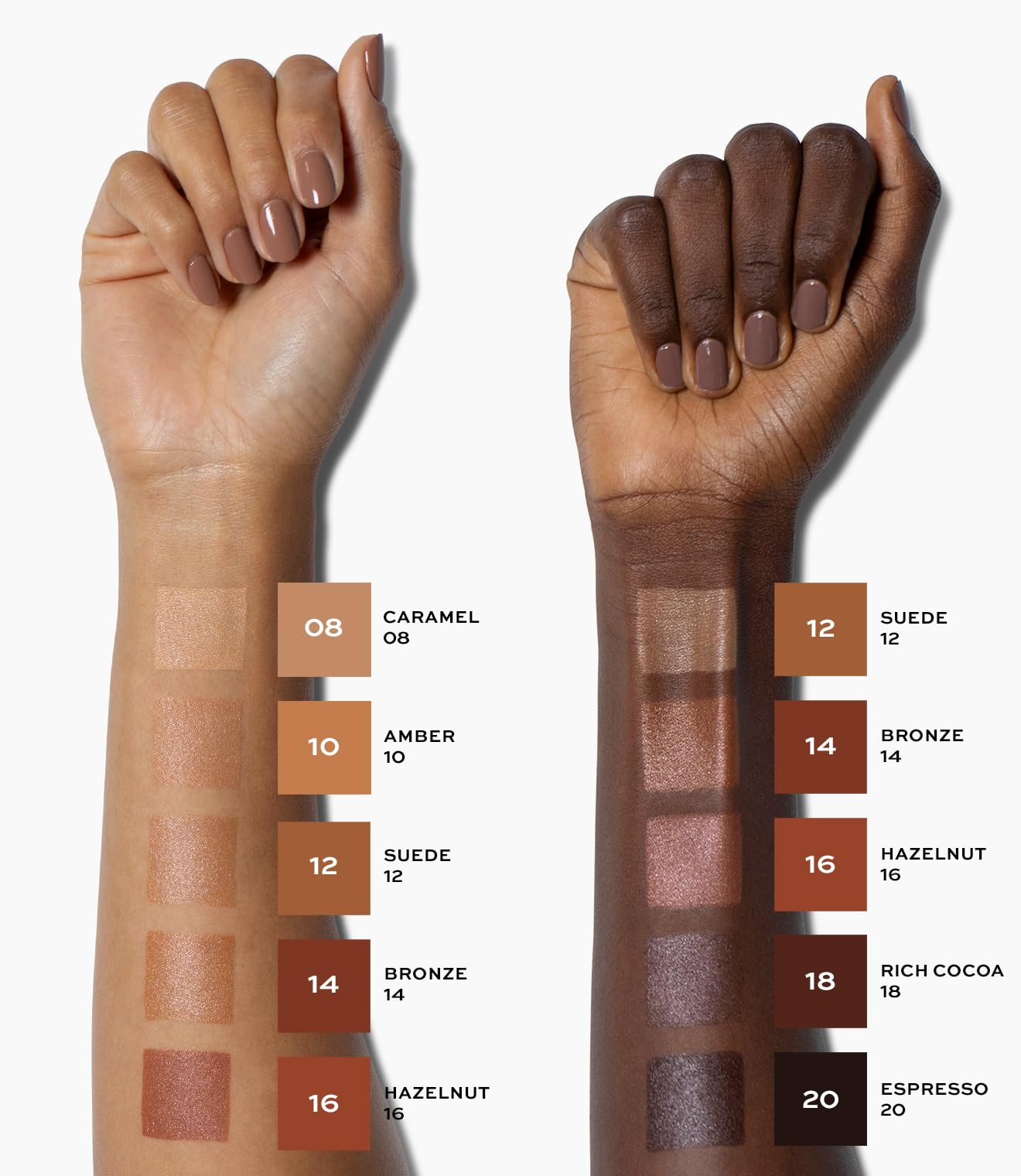 Fingers apply MAKE Diffusion Dew Skin Tint for a seamless luminous blend.