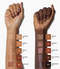 Fingers apply MAKE Diffusion Dew Skin Tint for a seamless luminous blend.