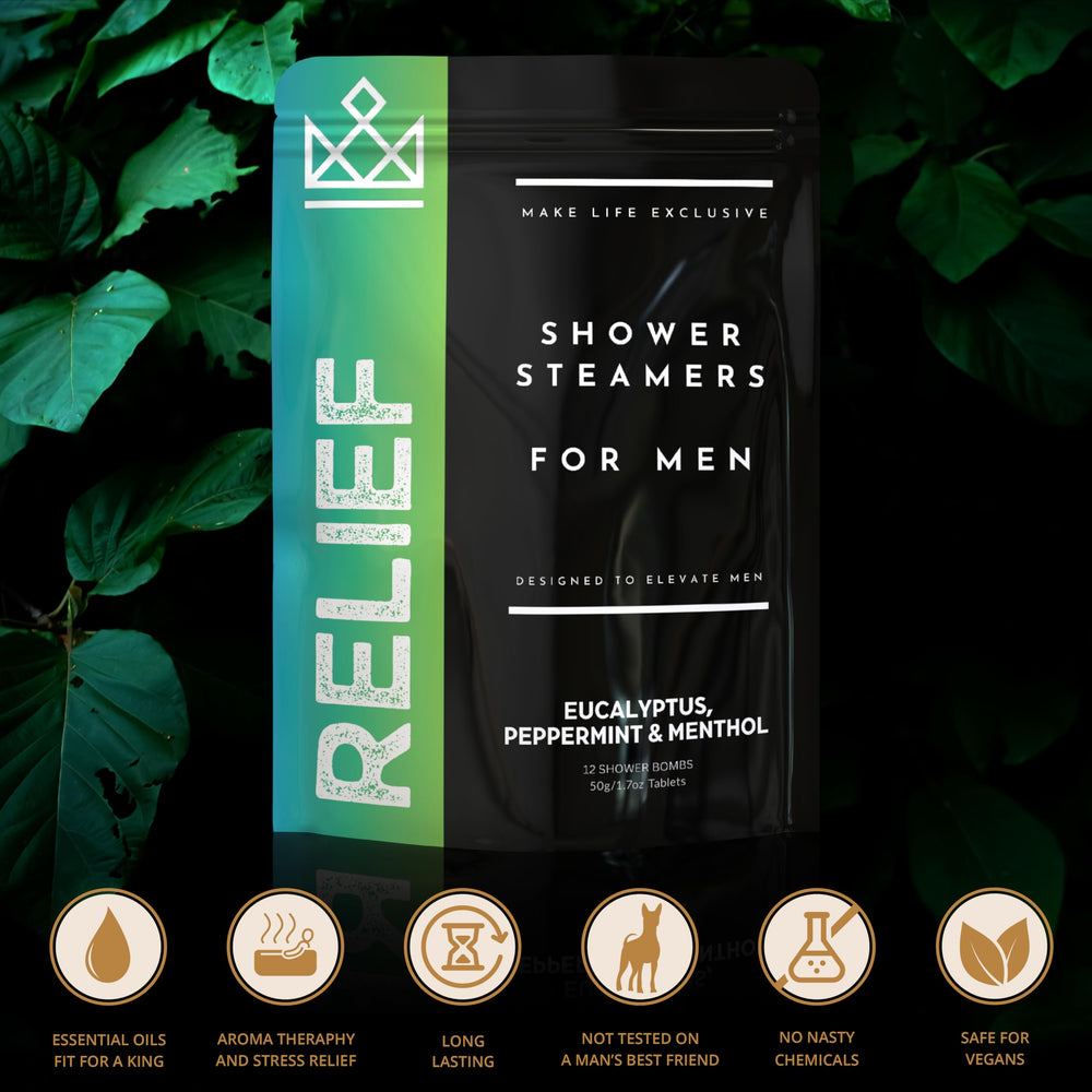 Make Life Exclusive organic shower bombs 12pack closeup highlights natural ingredients for self-care.