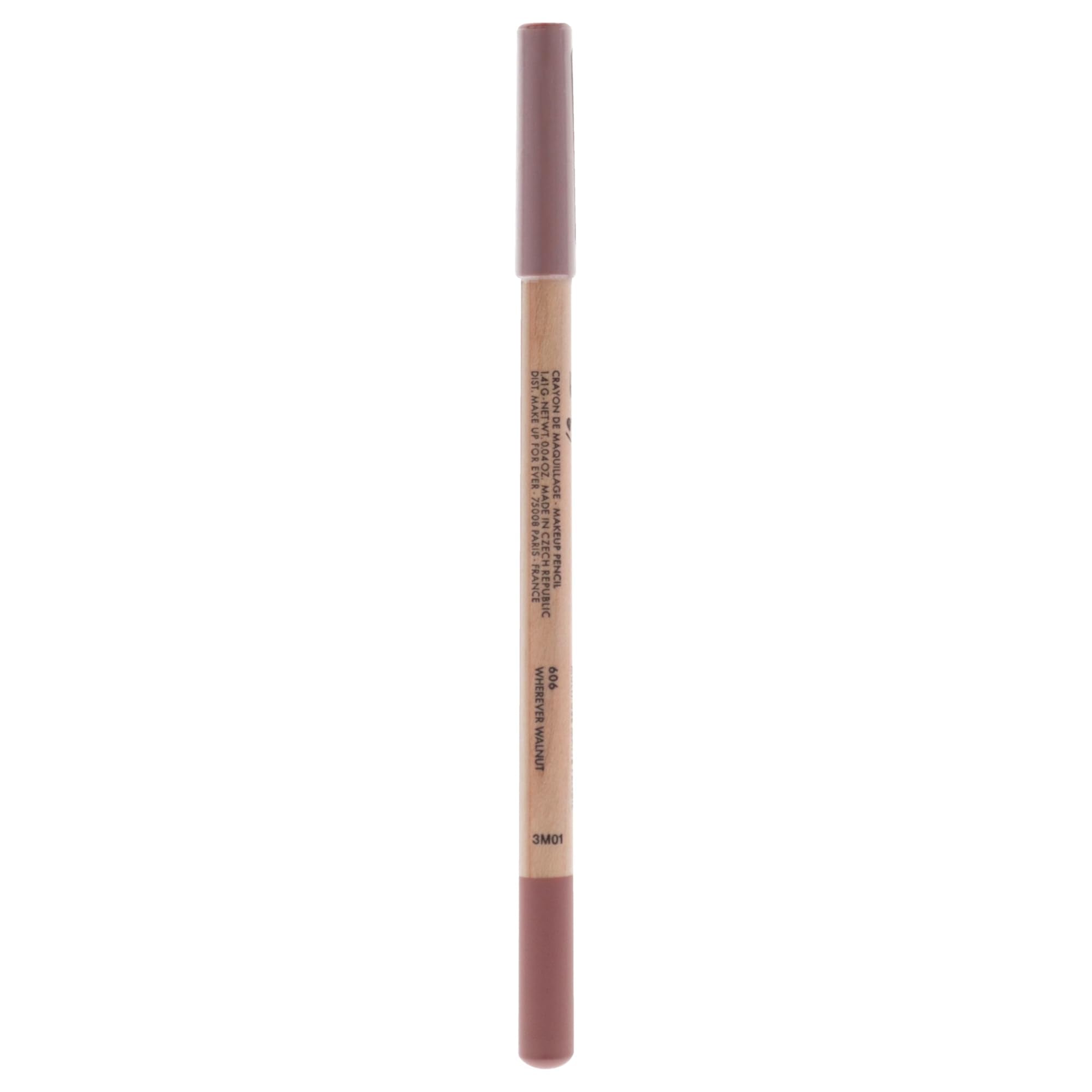 Make Up For Ever Artist Color Pencil 606 Wherever Walnut eye-line shows precise control for defined looks.