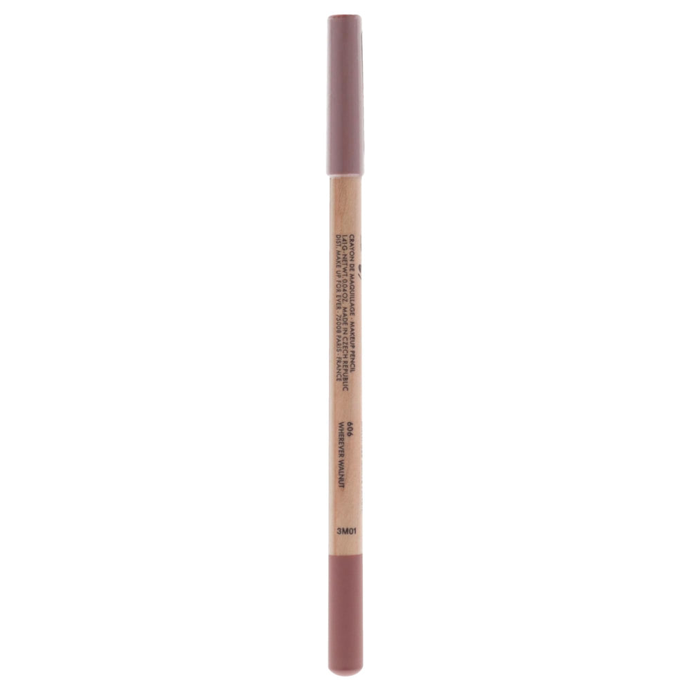 Make Up For Ever Artist Color Pencil 606 Wherever Walnut eye-line shows precise control for defined looks.