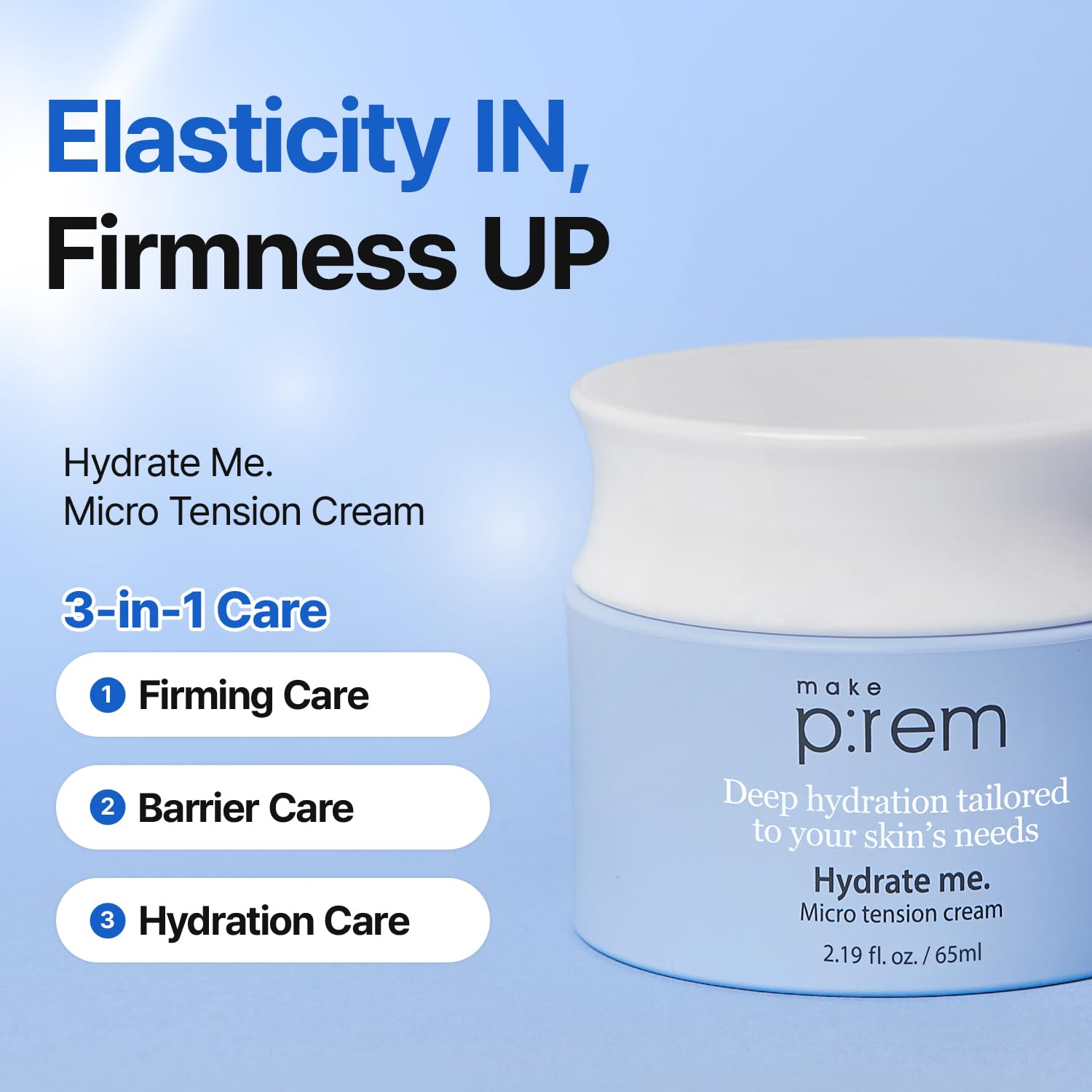 MAKEP:REM Hydrate Me gel texture being applied for quick absorption