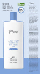 Makeprem Defense Me Sun Fluid packaging designed for easy outdoor use