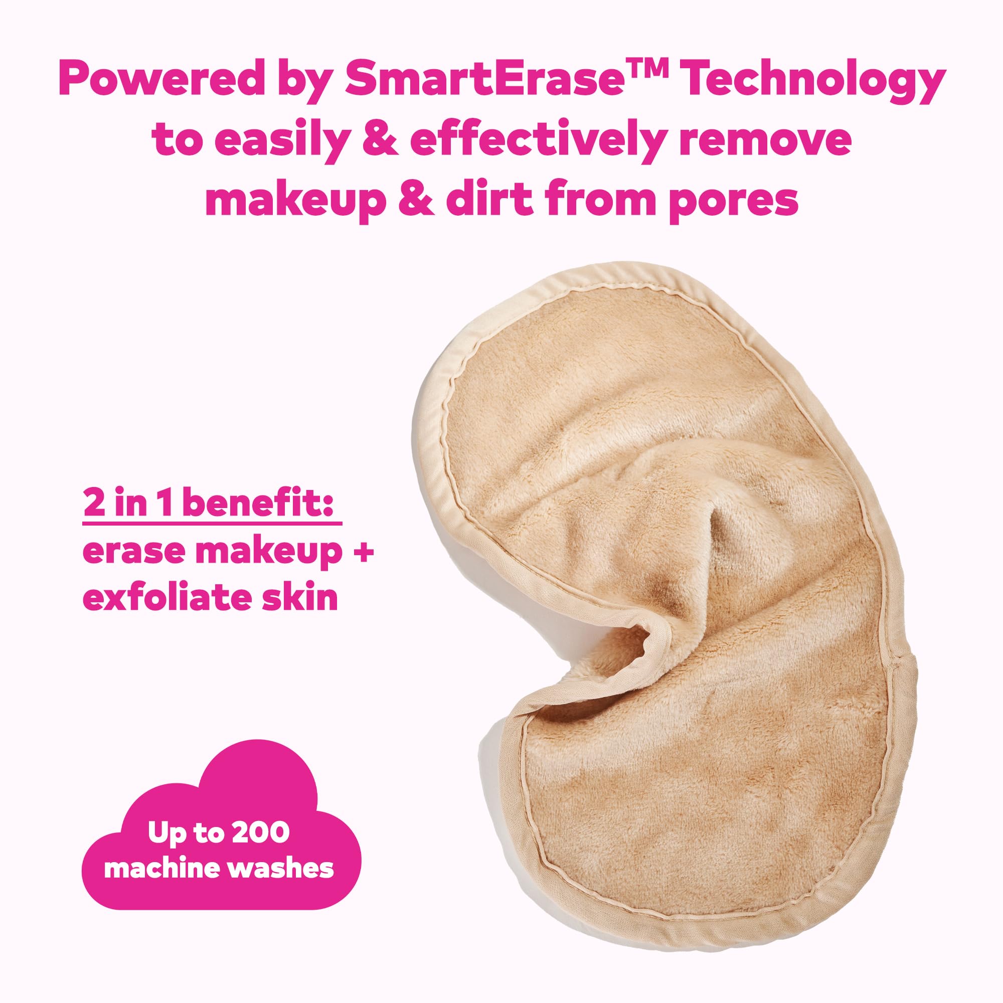 MakeUp Eraser dual-sided design close-up for removal and gentle exfoliation