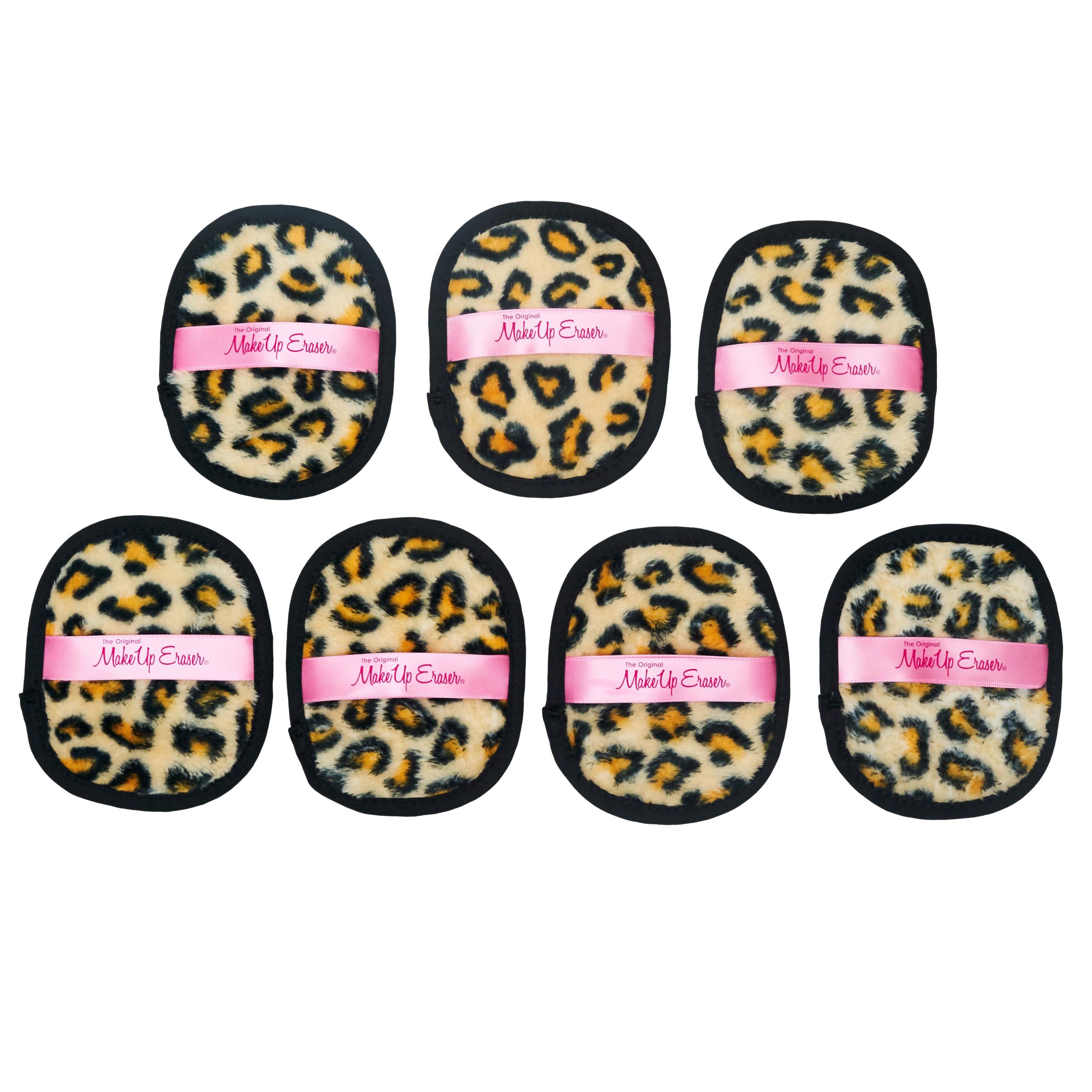 MakeUp Eraser Leopard 7-Day Set uses water to remove makeup demonstration on skin.
