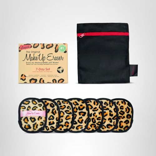 MakeUp Eraser Leopard 7-Day Set leopard print packaging adds style to cleansing routine.