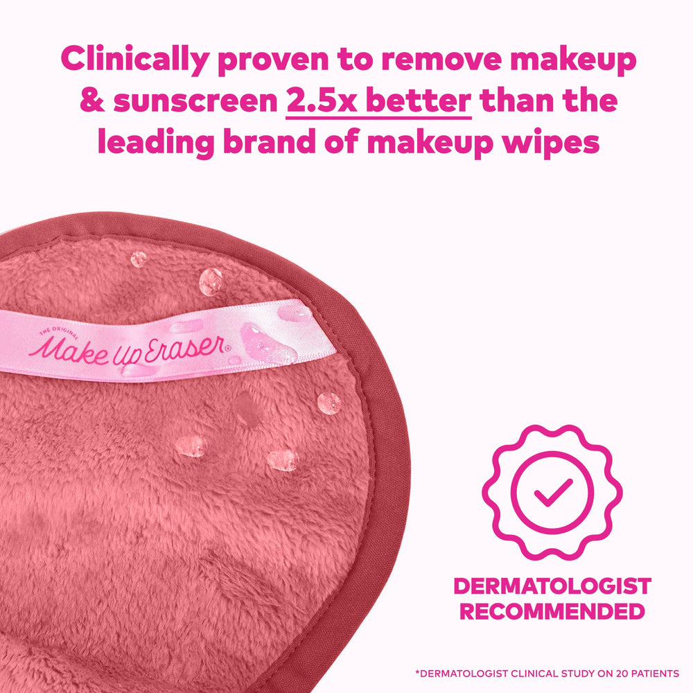 MakeUp Eraser Mini PRO fiber detail emphasizes cloud-soft fibers for gentle makeup removal.