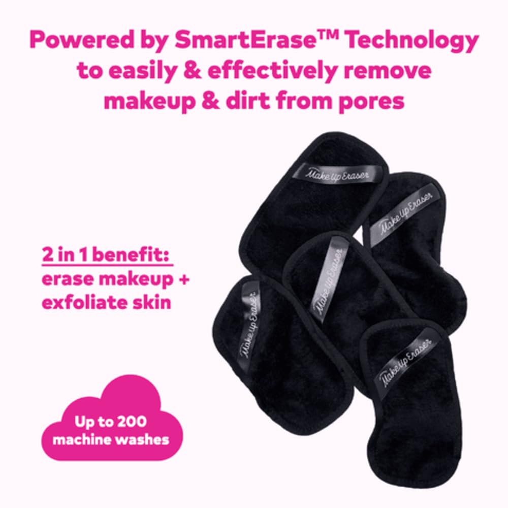 MakeUp Eraser Mini PRO exfoliation side demonstrates skin refinement without rubbing.