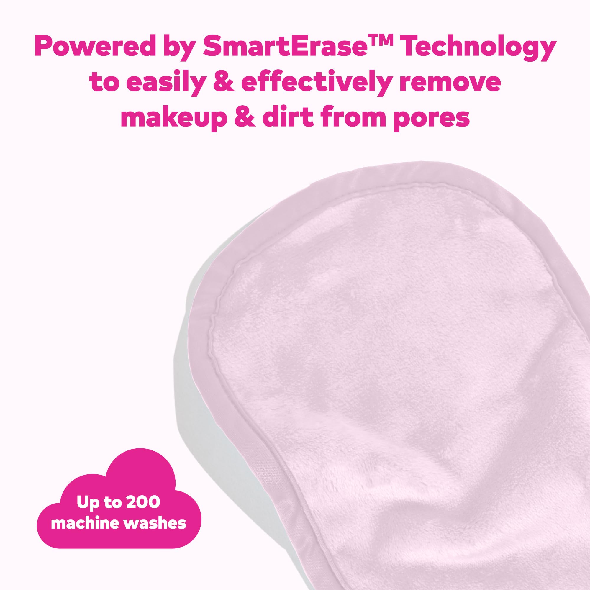 MakeUp Eraser Mini PRO silver-infused fabric adds spa-like premium cleanse.