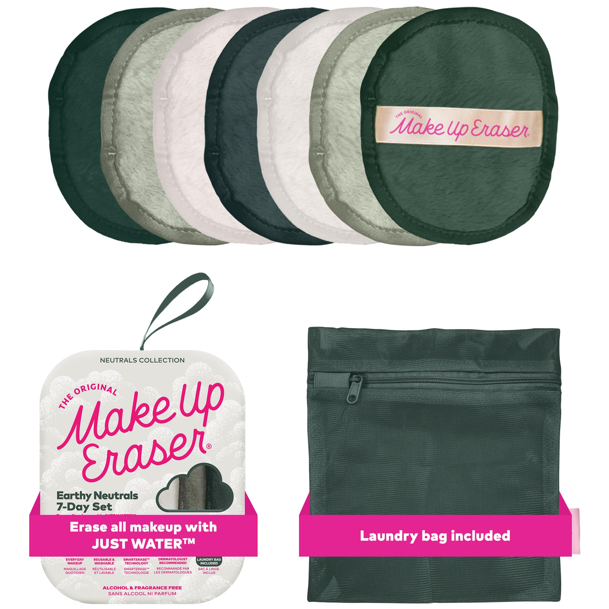 MakeUp Eraser Original packaging 7-day set highlights an eco-friendly cleansing kit.