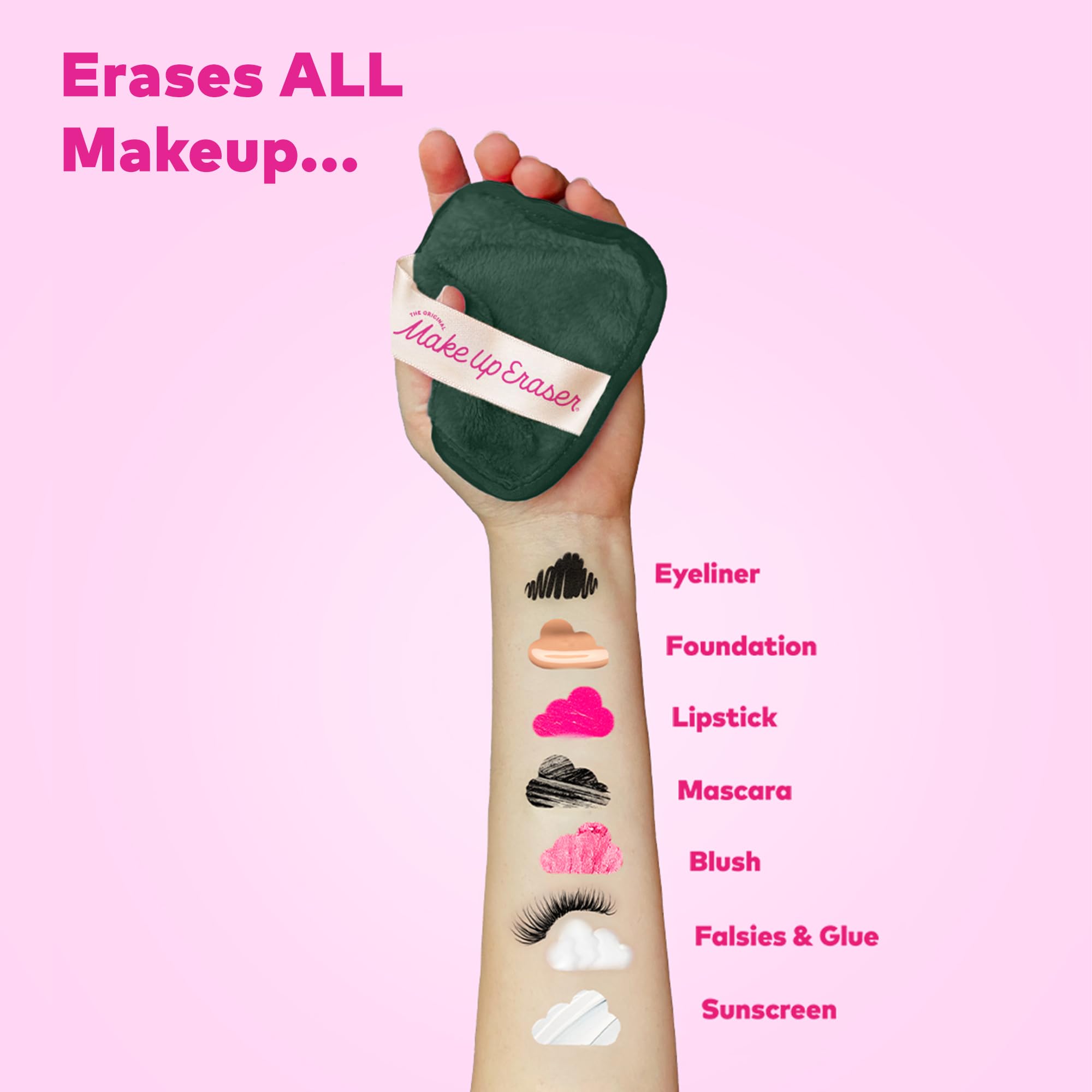 MakeUp Eraser Original soft fiber close-up emphasizes gentle, skin-friendly cleansing.