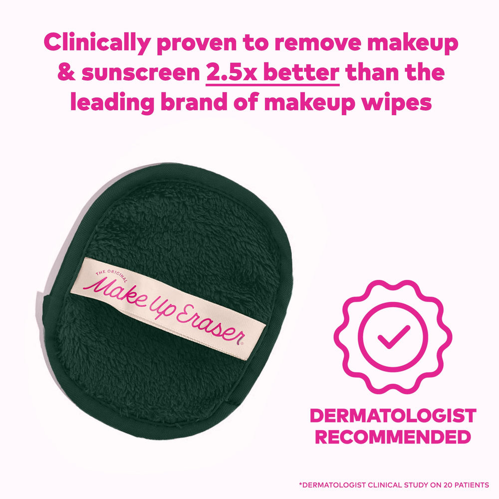 MakeUp Eraser Original water-activation demo demonstrates water-only makeup removal.