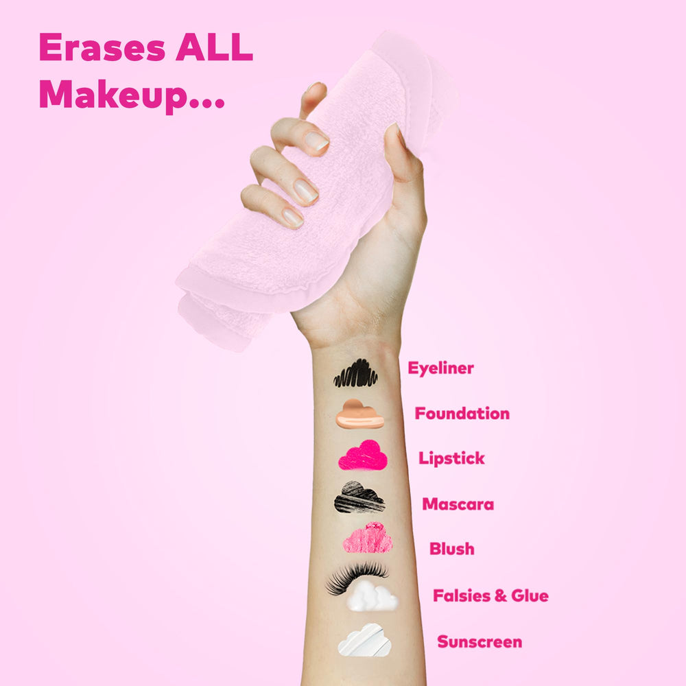 MakeUp Eraser PRO safe for lash extensions while removing waterproof makeup.