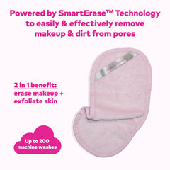 MakeUp Eraser PRO warm-water cleansing delivers gentle face cleansing.