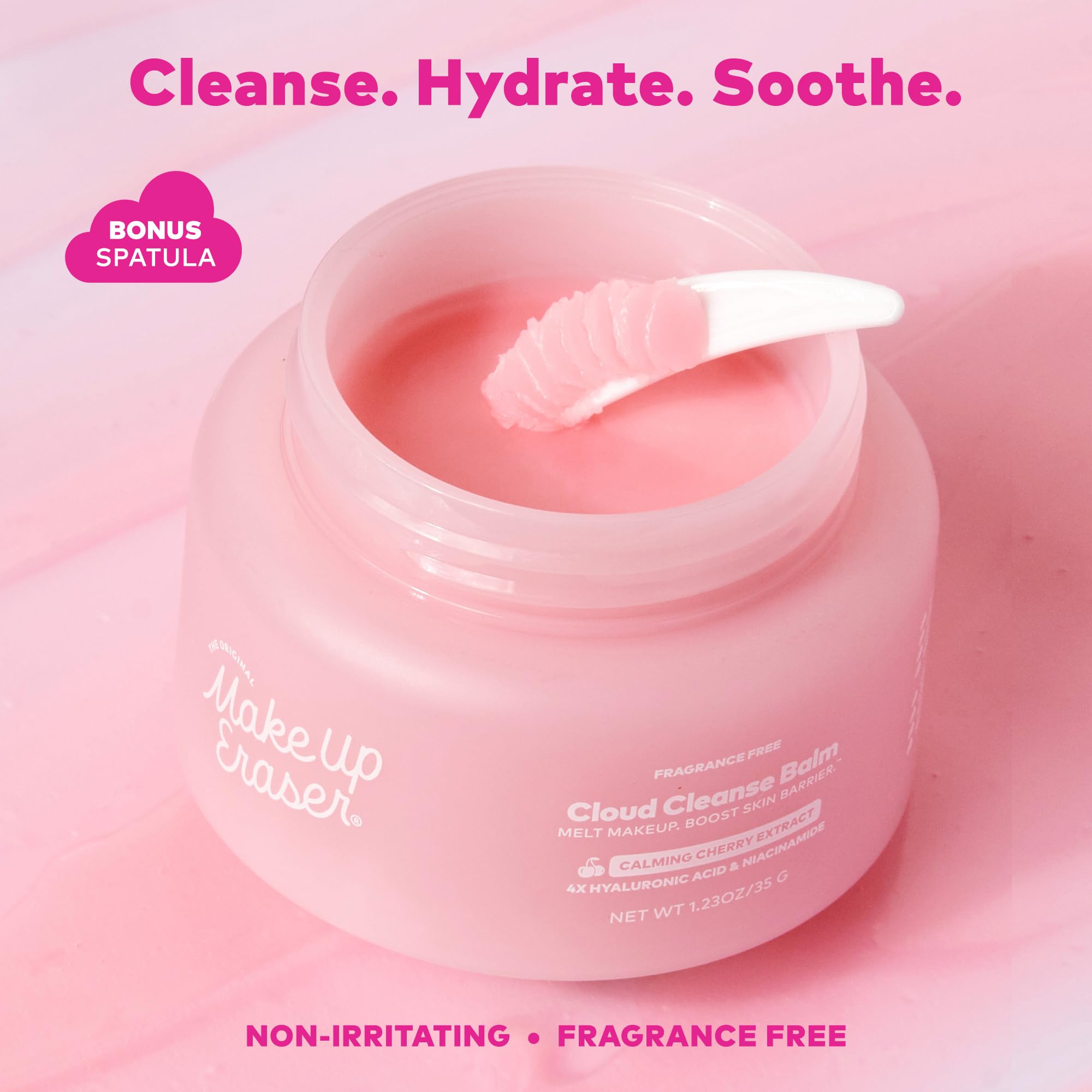 MakeUp Eraser Cloud Cleanse Balm features soluble collagen for plump-looking skin.