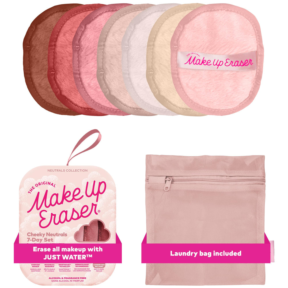 MakeUp Eraser Sweet Cheeks 7ct bundle demonstrates gentle water-based cleansing.