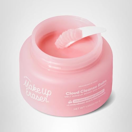 MakeUp Eraser Cloud Cleanse Balm label notes fragrance-free, gentle cleansing for sensitive skin.