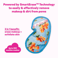 MakeUp Eraser warm-water activation shows how water lifts makeup and sunscreen.