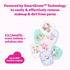 MakeUp Eraser water-activated removal close-up — removes makeup with water.