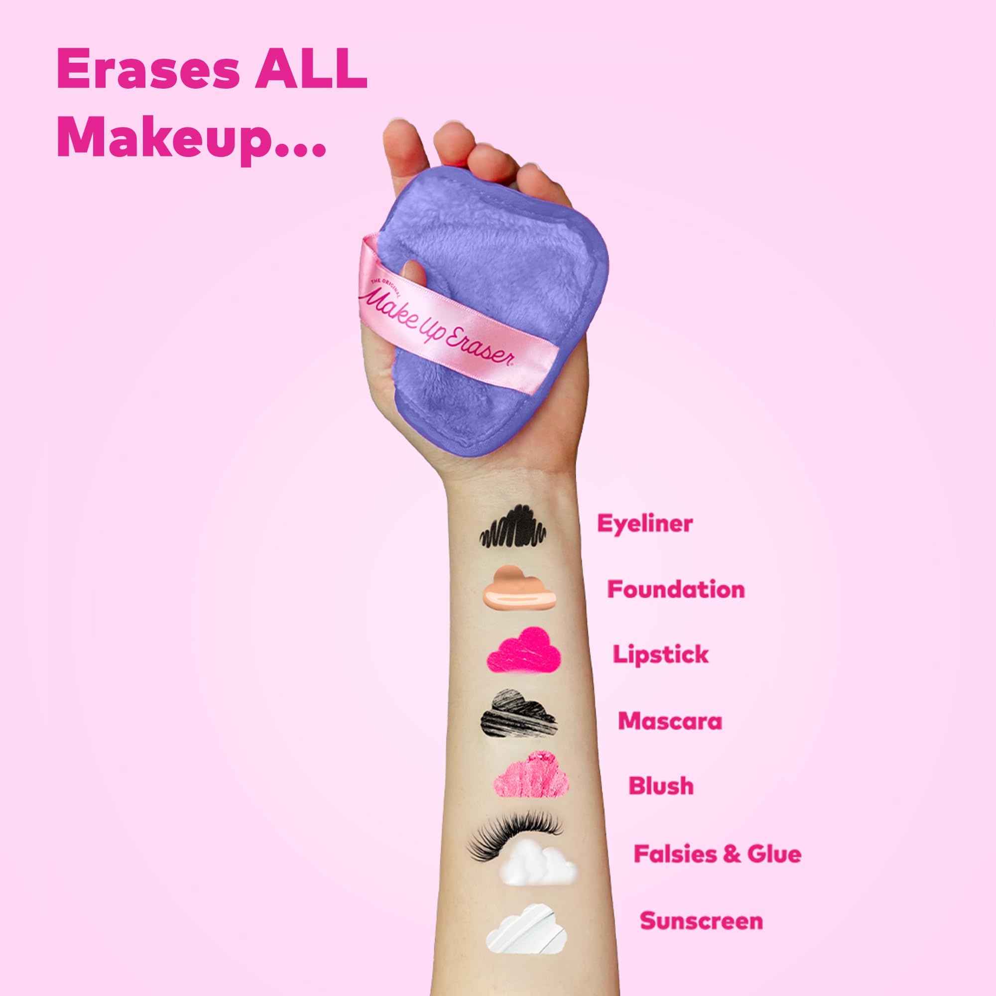 MakeUp Eraser waterproof-makeup-removal shows effective removal of waterproof mascara and liner.