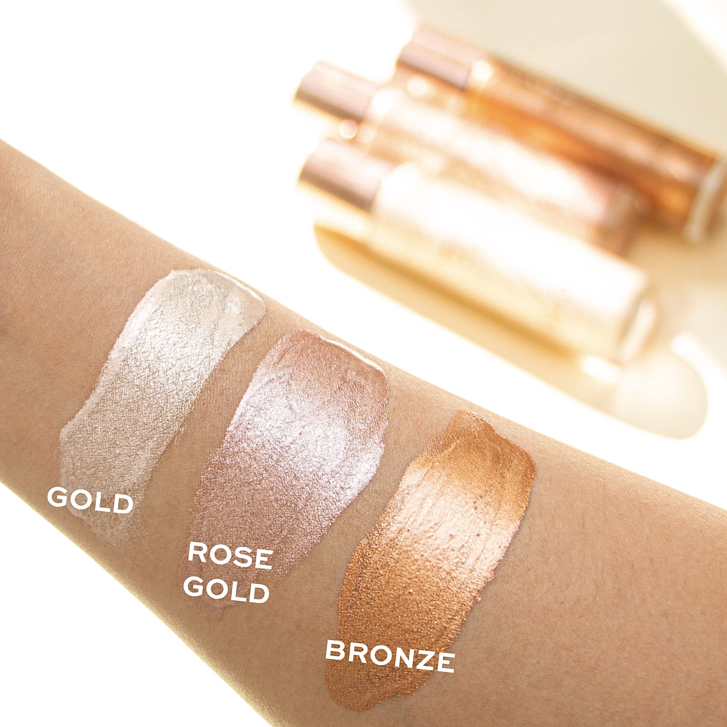 Makeup Revolution Molten Body Glow Rose Gold packaging confirms vegan and cruelty-free status