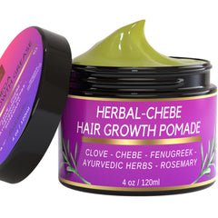 Makof Beauty Chebe Magic bottle closeup highlighting nourishing hair grease.