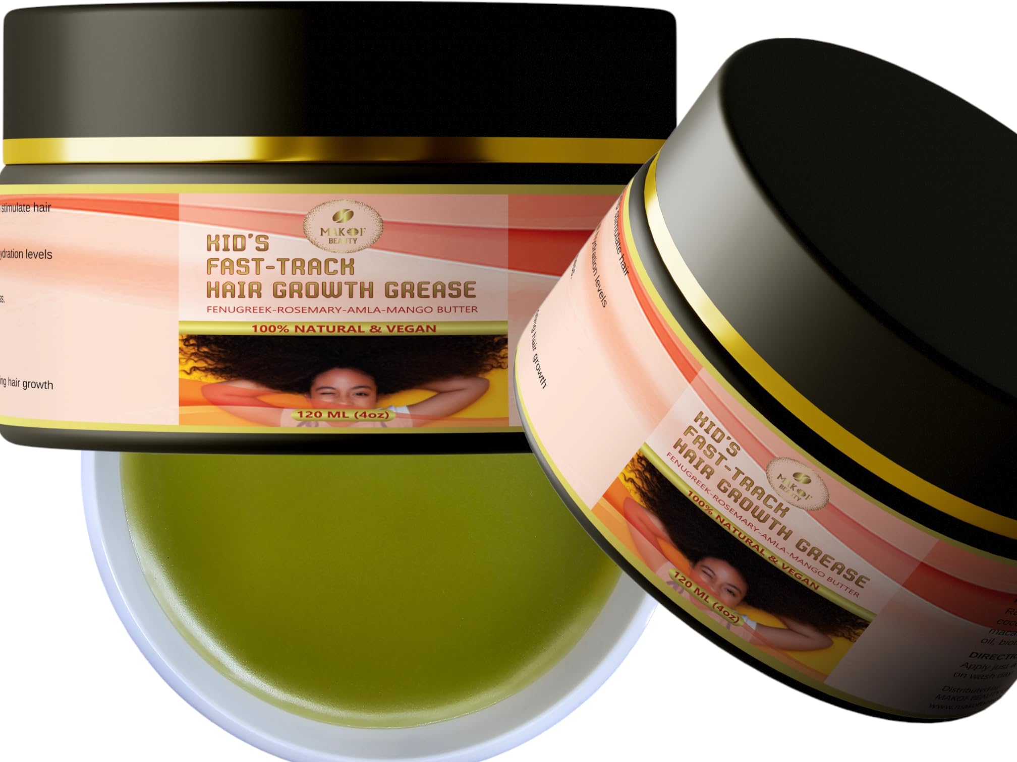 MAKOF BEAUTY Family haircare routine image suggests gentle daily maintenance.