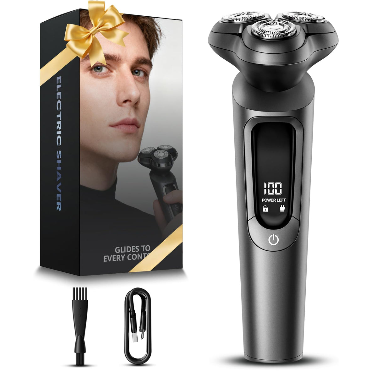 MALEGEBAZ electric razor with 3D head for smooth contour shave