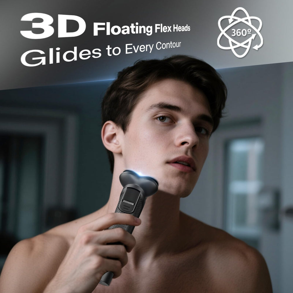 MALEGEBAZ razor pop-up trimmer detailing sideburns and neckline